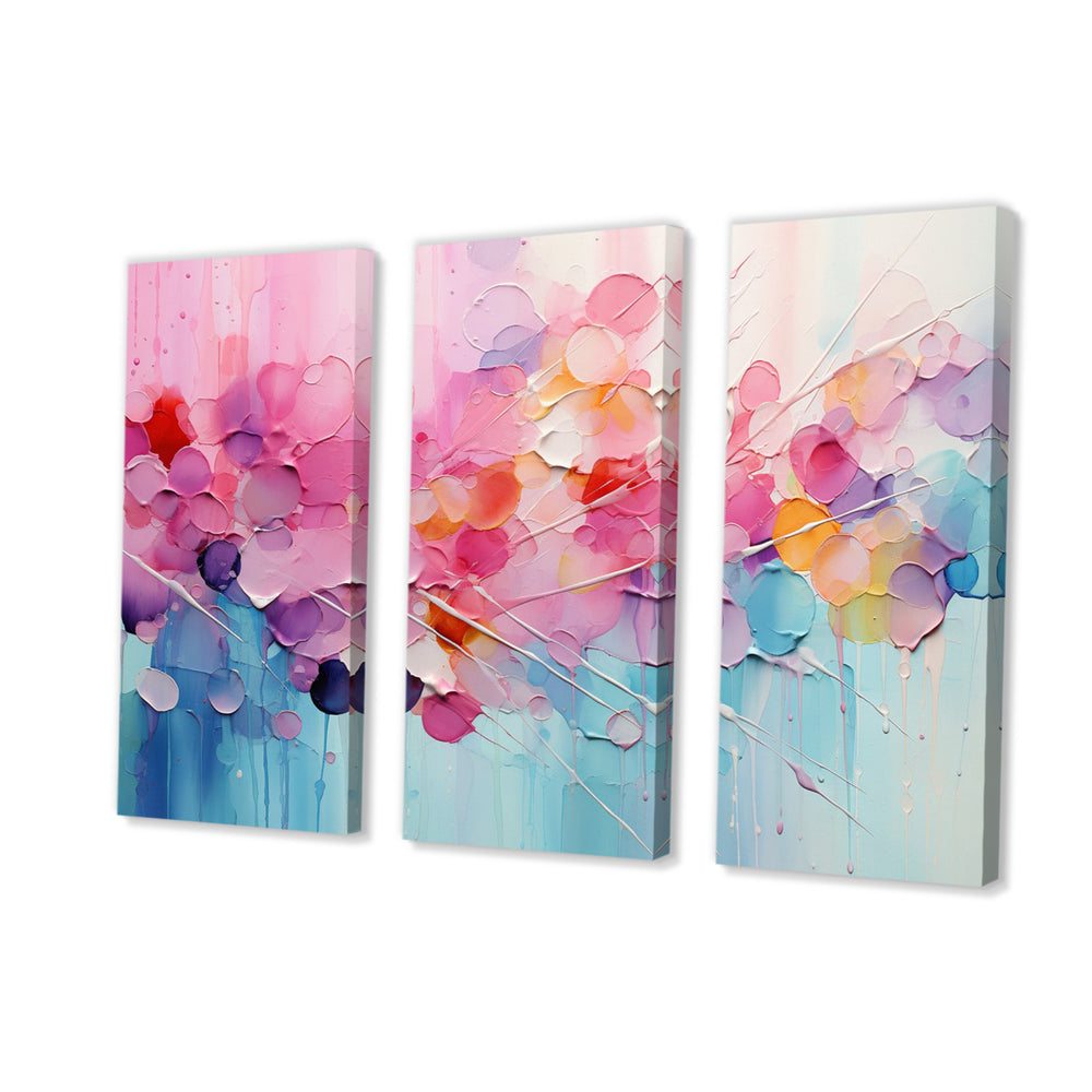 Pink Blue Pastel Patchwork - Multi-Panels