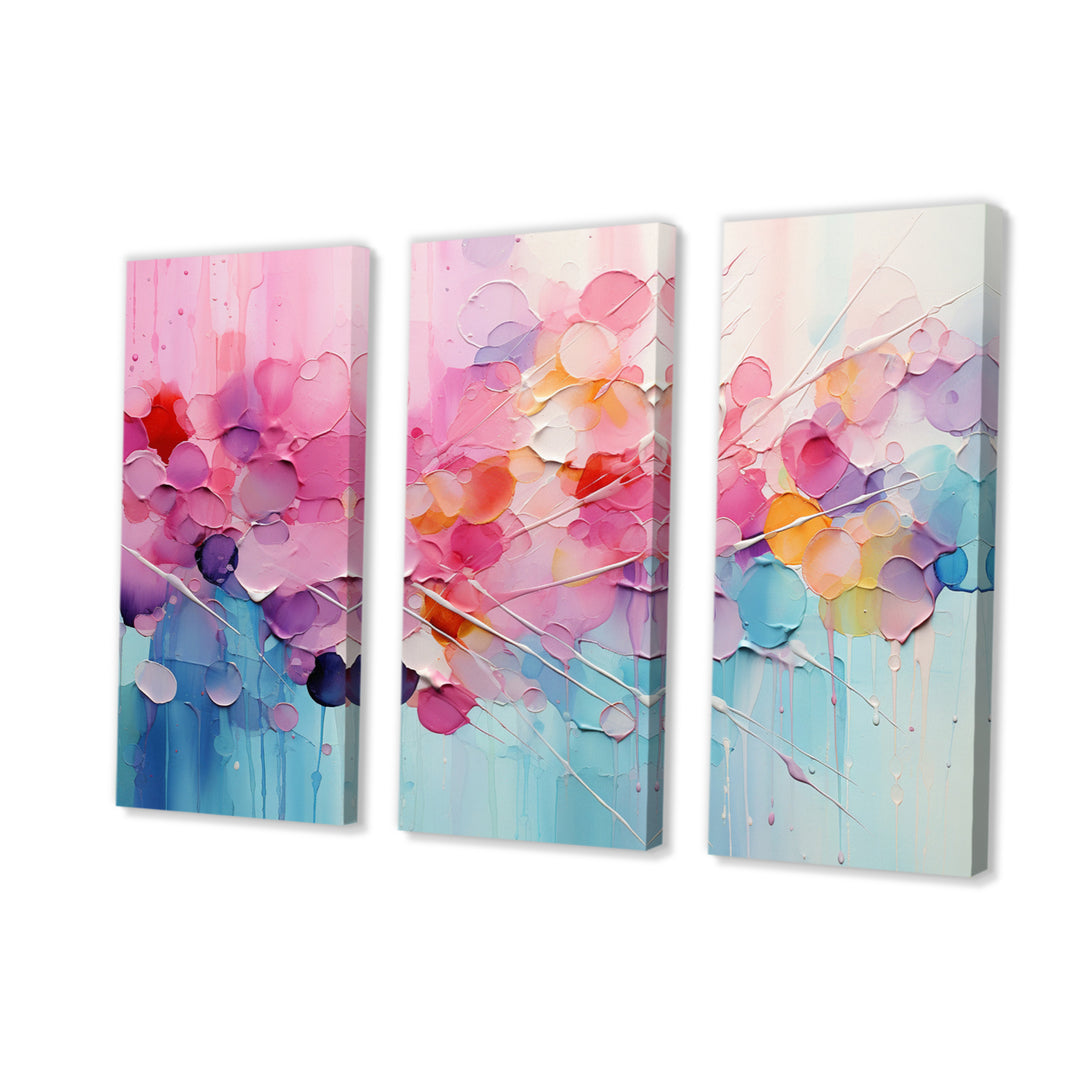 Pink Blue Pastel Patchwork - Multi-Panels