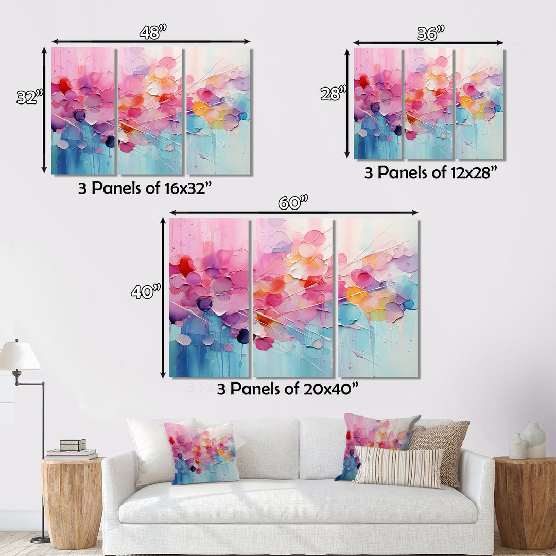 Pink Blue Pastel Patchwork - Multi-Panels