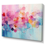 Pink Blue Pastel Patchwork - Abstract Canvas Wall Art