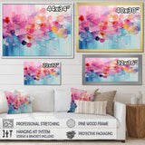 Pink Blue Pastel Patchwork - Abstract Canvas Wall Art