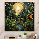 Green Yellow Urban Jungle I - Abstract Canvas Wall Art