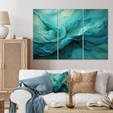 Turquoise Tranquility V - 3-Piece Canvas Wall Art