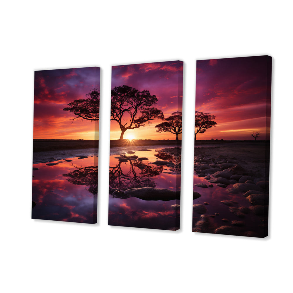 Country Charm Sunset Silhouette - Multi-Panels