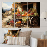 Countryside Crimson Vineyard I - Multi-Panel Canvas Prints