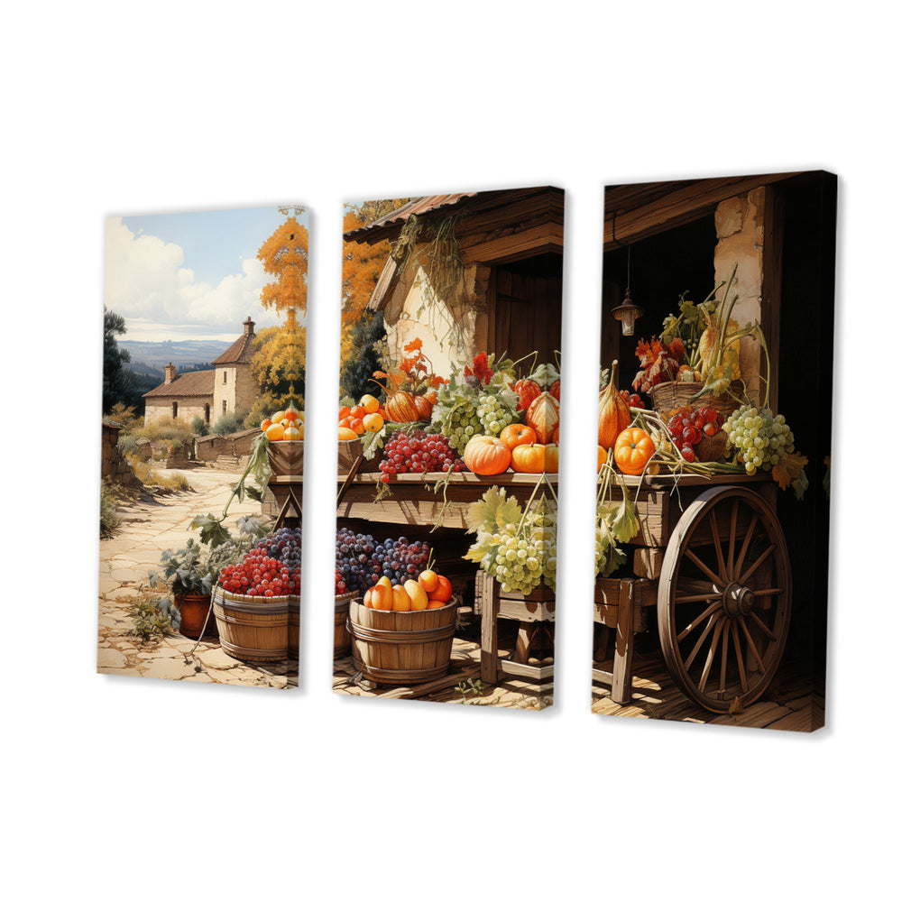 Countryside Crimson Vineyard I - Multi-Panels
