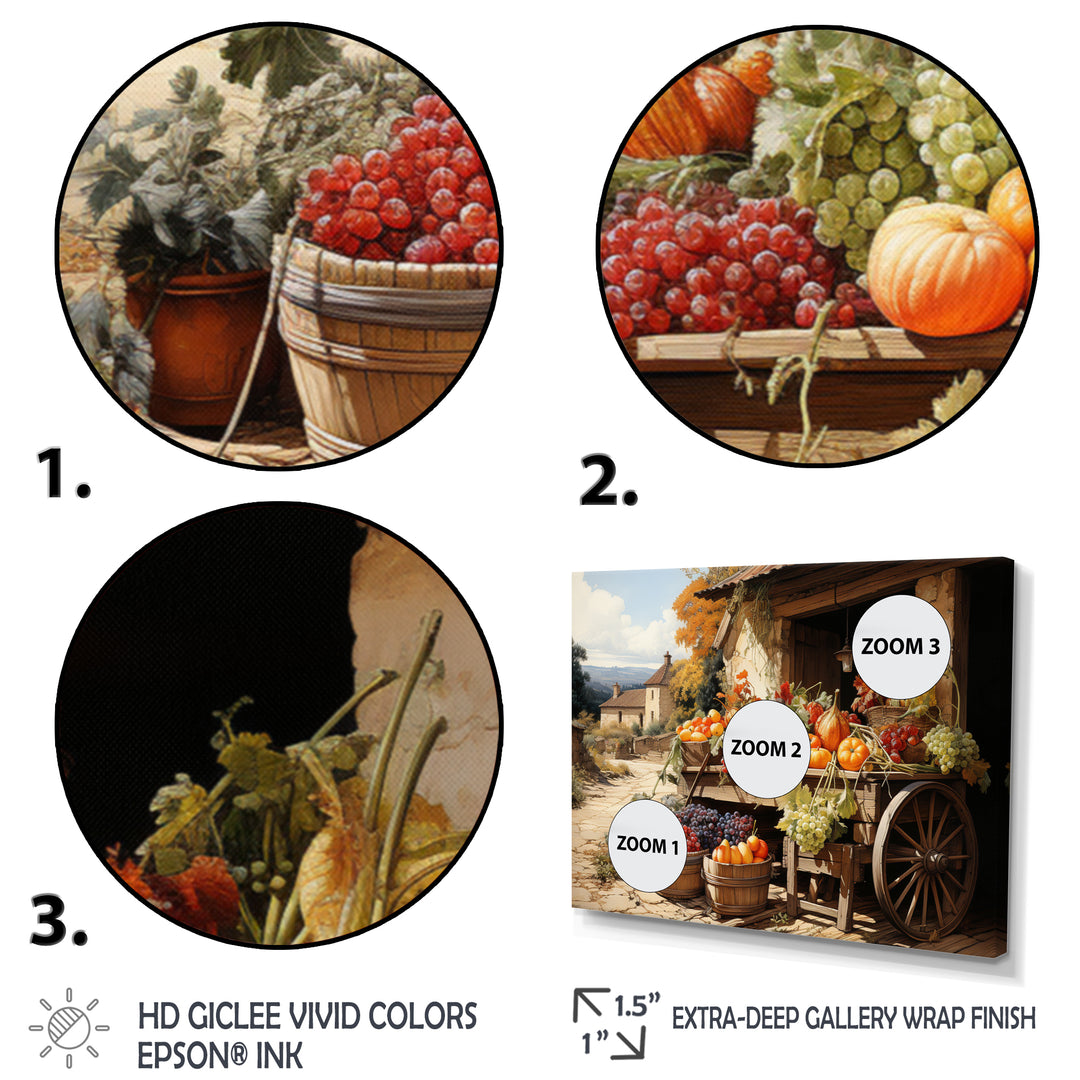 Countryside Crimson Vineyard I - Multi-Panels