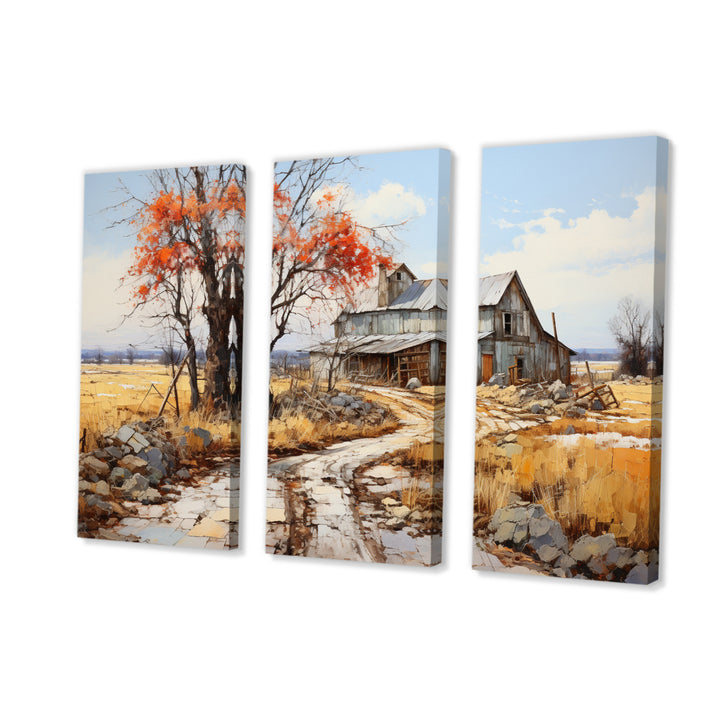 Countryside Rustic Barn Patchwork II - Multi-Panels
