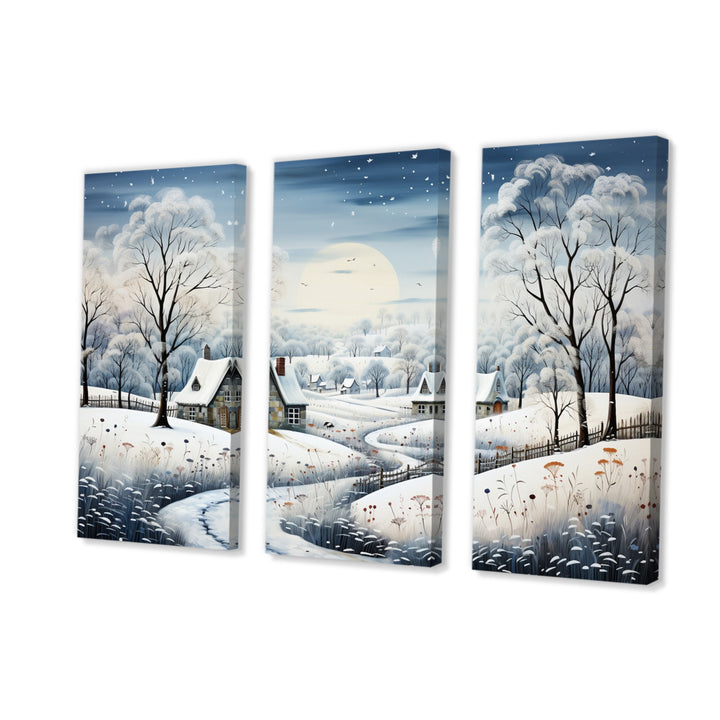 Countryside Snowy Minimalism Winter V - Multi-Panels