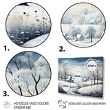 Countryside Snowy Minimalism Winter V - Landscapes Canvas Wall Art