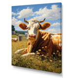 Cow Contentment - Cow Canvas Wall Art