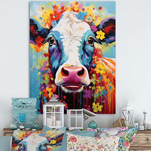 Cow Whimsy - Animals Canvas Wall Art