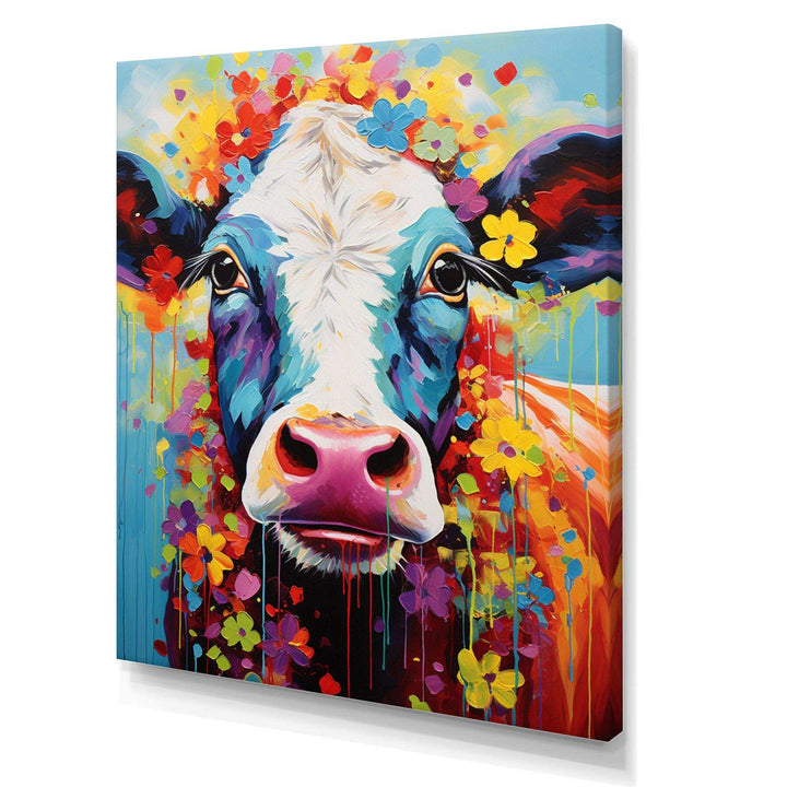 Cow Whimsy - Animals Canvas Wall Art