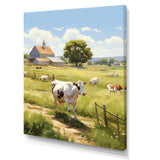 Cow Dairy A Serene - Cow Framed Canvas Art