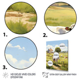 Cow Dairy A Serene - Cow Framed Canvas Art
