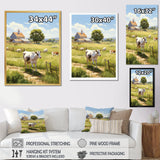 Cow Dairy A Serene - Cow Framed Canvas Art