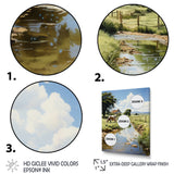 Cow Farmstead Serenity - Cow Large Canvas Wall Art