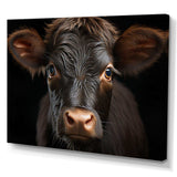 Cow Portrait - Animals Canvas Wall Art