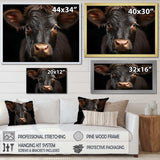 Cow Portrait - Animals Canvas Wall Art