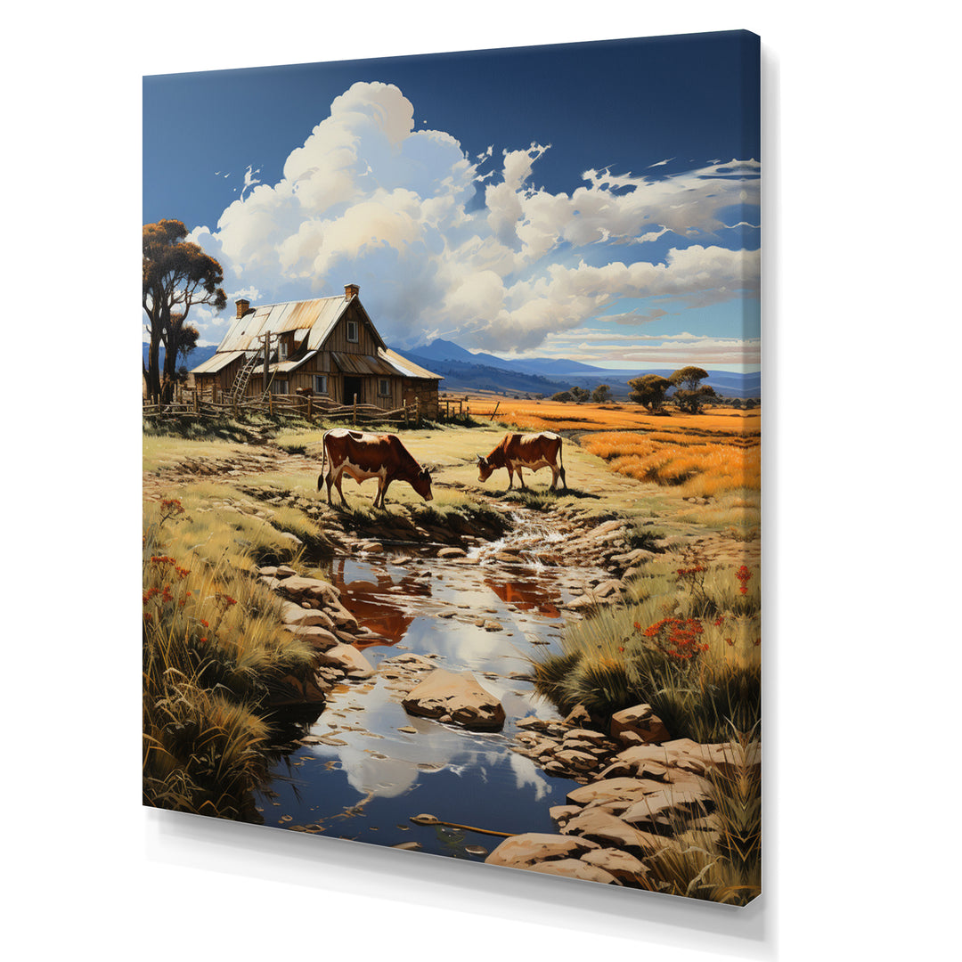 Cow Rural Serenade - Cow Wall Art Prints