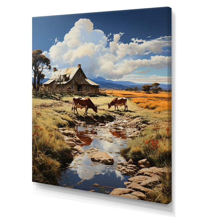 Cow Rural Serenade - Cow Wall Art Prints