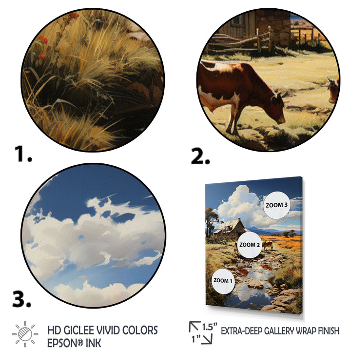 Cow Rural Serenade - Cow Wall Art Prints