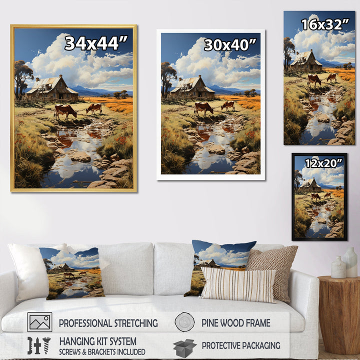 Cow Rural Serenade - Cow Wall Art Prints