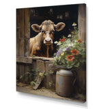 Cow Rustic Charm III - Animals Canvas Wall Art