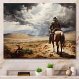 Cowboy Calm Before The Storm - People Canvas Wall Art