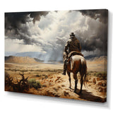 Cowboy Calm Before The Storm - People Canvas Wall Art