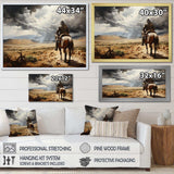 Cowboy Calm Before The Storm - People Canvas Wall Art