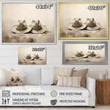 Minimalism Cowboy Hats - People Canvas Wall Art