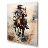 Cowboy Prairie Wind I - People Canvas Wall Art