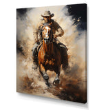 Cowboy Prairie Wind II - People Canvas Wall Art