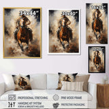 Cowboy Prairie Wind II - People Canvas Wall Art