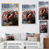 Crab Coastal Sentry - Crab Living Room Wall Art
