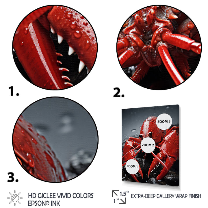 Crayfish Elusive Crayfish - Coral Crayfish Wall Art