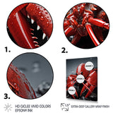 Crayfish Elusive Crayfish - Coral Crayfish Wall Art