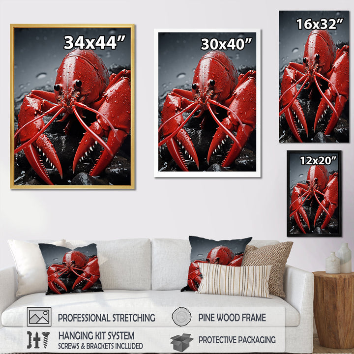 Crayfish Elusive Crayfish - Coral Crayfish Wall Art