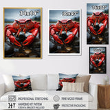 Vibrant Crayfish Portrait - Crayfish Framed Canvas Art