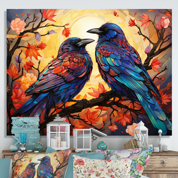 Crow Chromatic Monarchs - Crow Bedroom Wall Art