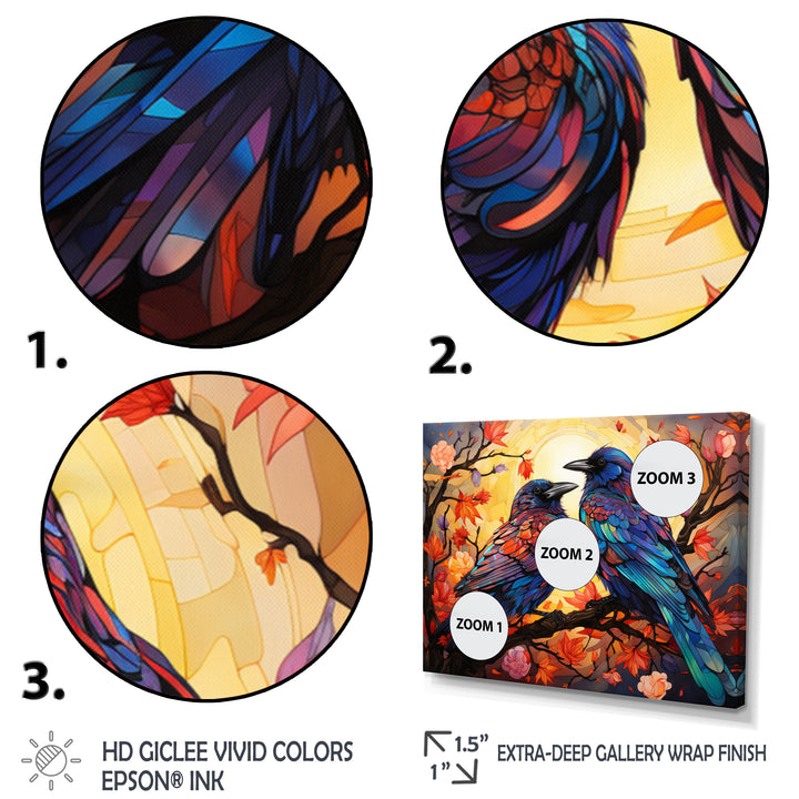 Crow Chromatic Monarchs - Crow Bedroom Wall Art