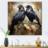 Crow Golden Elegance - Crow Wall Decor