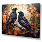 Crow Enchanted Monarchs - Crow Canvas Wall Art