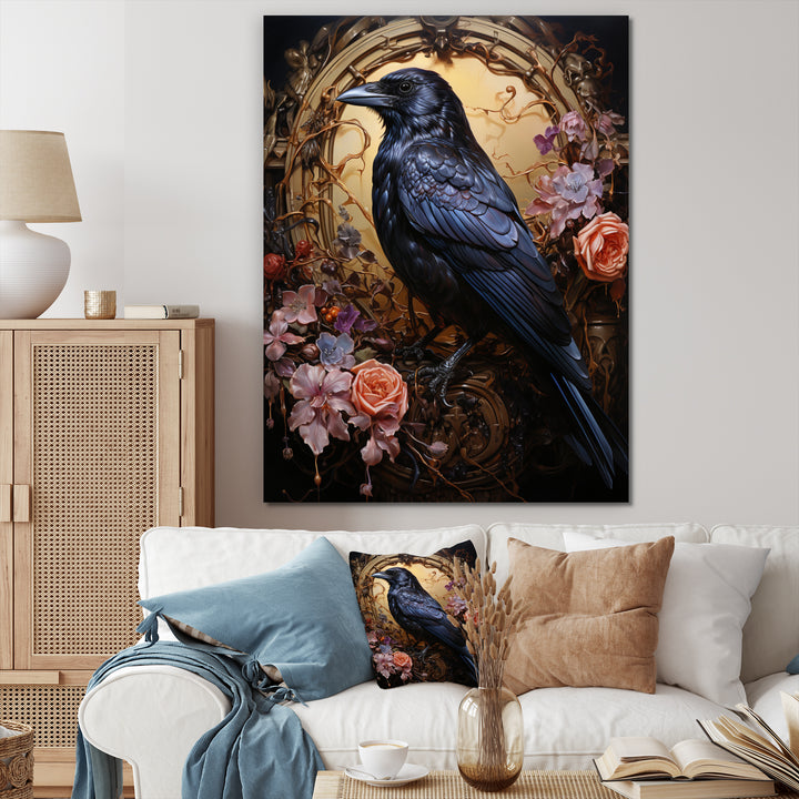 Crow Opulent Oath - Crow Canvas Wall Art