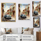 Turquoise Cuba Classic Cars - Classic Cars Canvas Wall Art