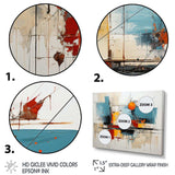 Teal Orange Bold Flow Collage - Abstract Canvas Wall Art