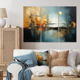 Teal Orange Bold Energy I - Multi-Panels