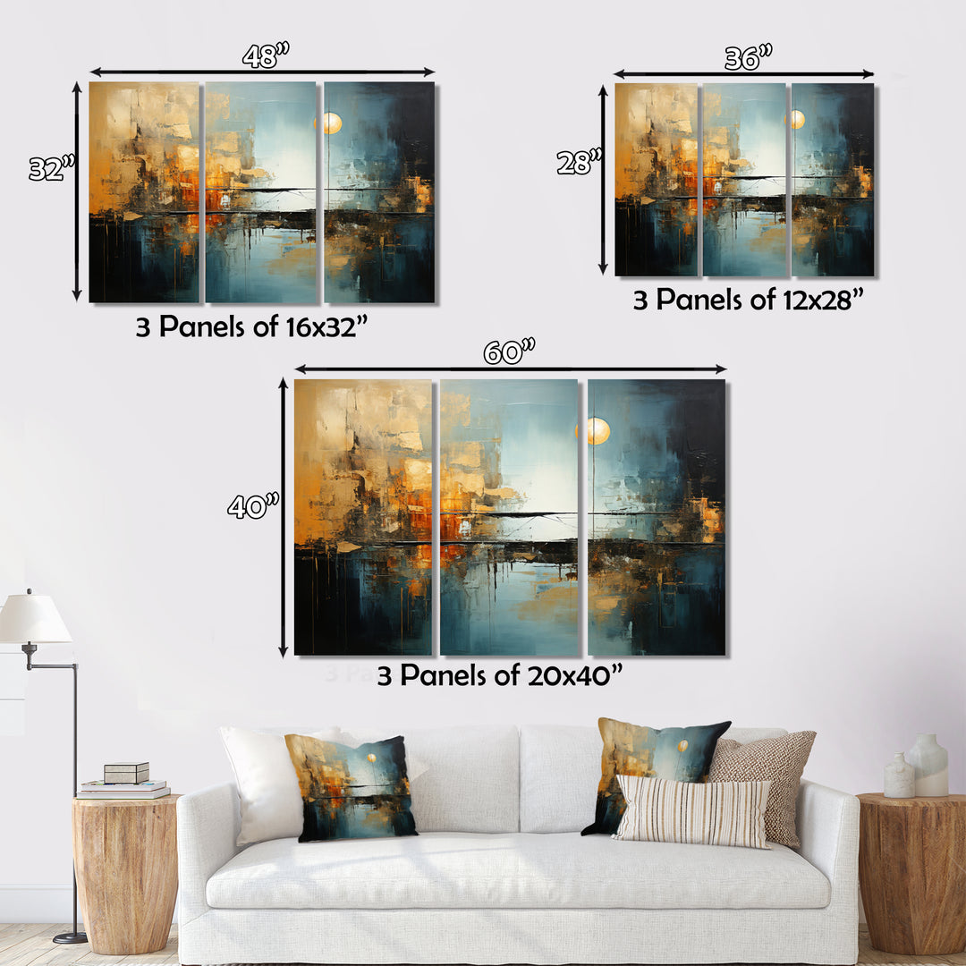 Teal Orange Bold Energy I - Multi-Panels