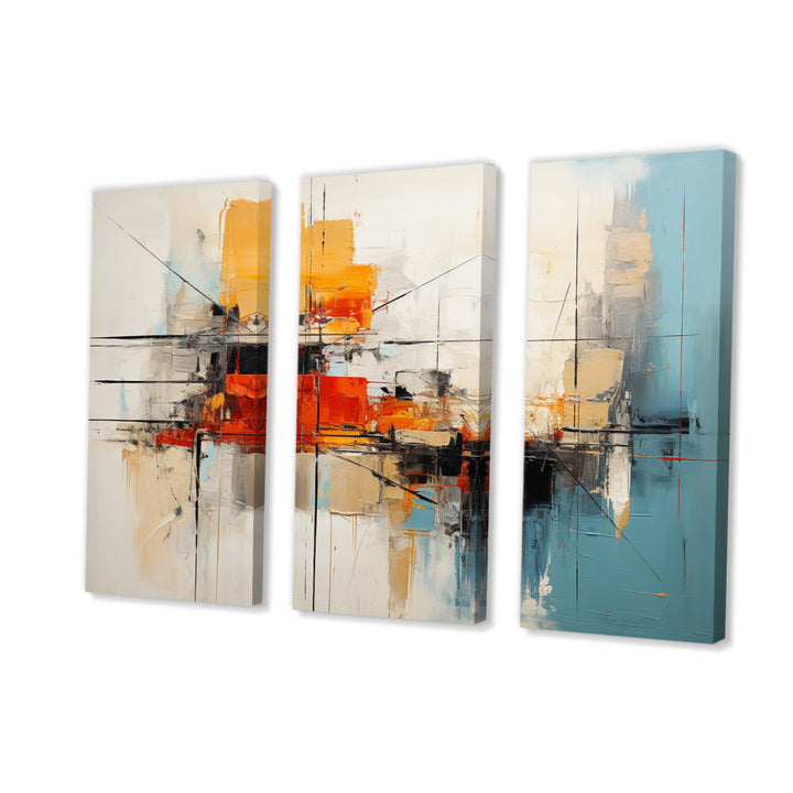 Teal Orange Bold Energy IV - Multi-Panels